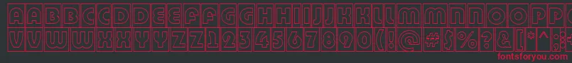 BighaustitulcmgrRegular Font – Red Fonts on Black Background