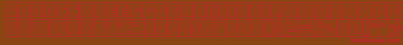 BighaustitulcmgrRegular Font – Red Fonts on Brown Background