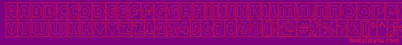 BighaustitulcmgrRegular Font – Red Fonts on Purple Background