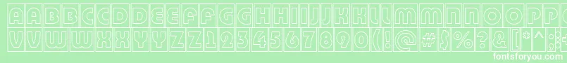 BighaustitulcmgrRegular Font – White Fonts on Green Background