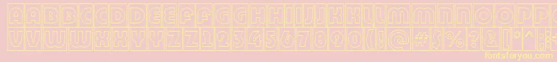 BighaustitulcmgrRegular Font – Yellow Fonts on Pink Background