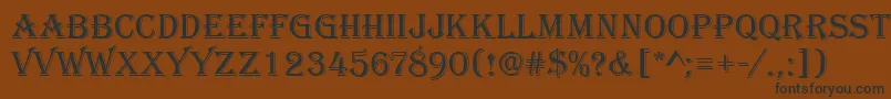 AlgerianRA-Schriftart – Schwarze Schriften auf braunem Hintergrund