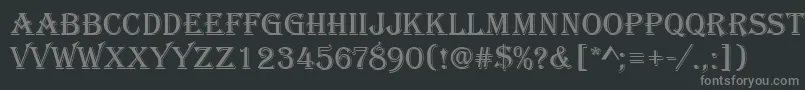 フォントAlgerianRA – 黒い背景に灰色の文字