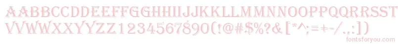 AlgerianRA-Schriftart – Rosa Schriften auf weißem Hintergrund