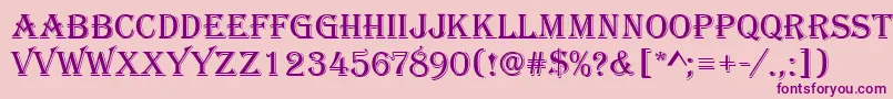 AlgerianRA-Schriftart – Violette Schriften auf rosa Hintergrund