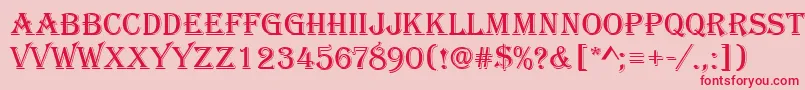 AlgerianRA-Schriftart – Rote Schriften auf rosa Hintergrund
