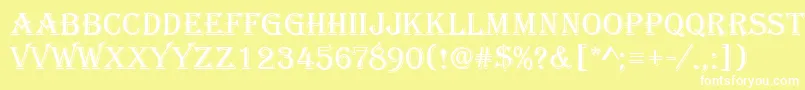 AlgerianRA Font – White Fonts on Yellow Background