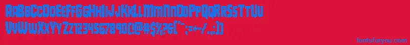 Deathbloodcond Font – Blue Fonts on Red Background