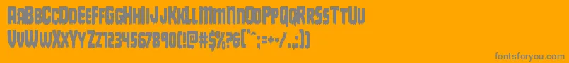 Deathbloodcond Font – Gray Fonts on Orange Background
