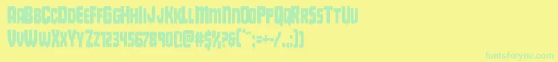 Шрифт Deathbloodcond – зелёные шрифты на жёлтом фоне