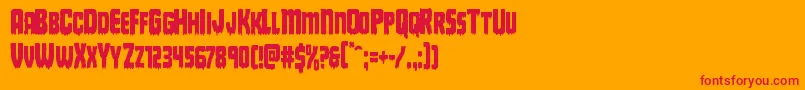 Deathbloodcond Font – Red Fonts on Orange Background