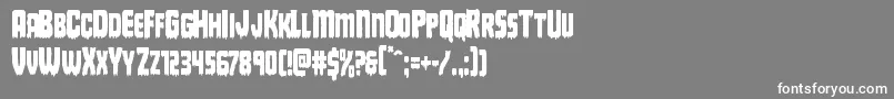 フォントDeathbloodcond – 灰色の背景に白い文字