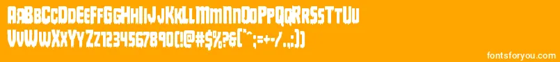 Deathbloodcond Font – White Fonts on Orange Background