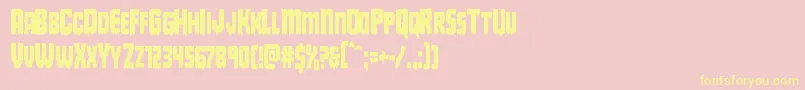 Deathbloodcond Font – Yellow Fonts on Pink Background