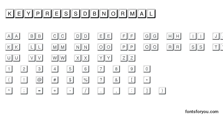 Czcionka KeypressdbNormal – alfabet, cyfry, specjalne znaki