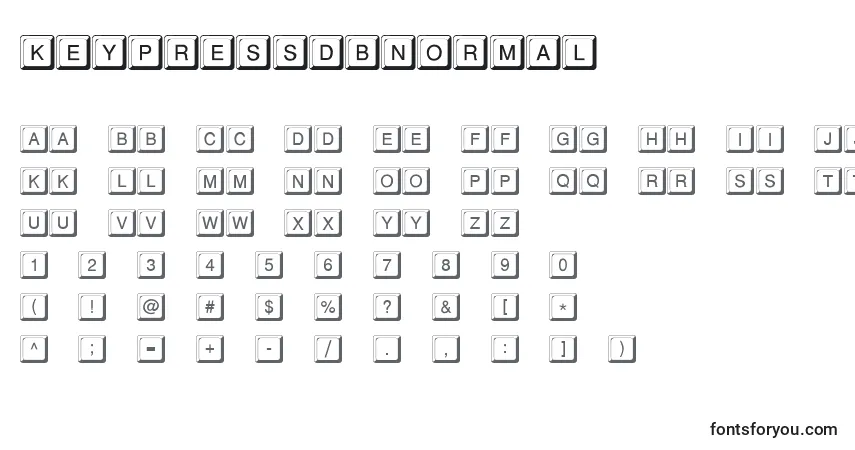 Fuente KeypressdbNormal - alfabeto, números, caracteres especiales