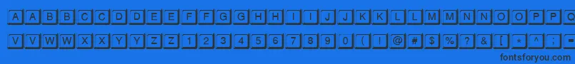 KeypressdbNormal Font – Black Fonts on Blue Background