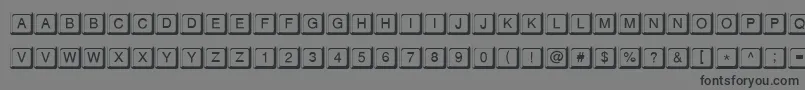 KeypressdbNormal Font – Black Fonts on Gray Background