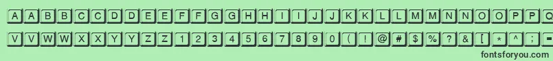 Lisätietoja KeypressdbNormal-fontista KeypressdbNormal-fontti – mustat fontit vihreällä taustalla