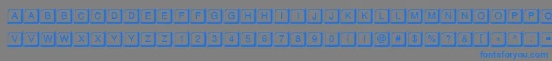 KeypressdbNormal Font – Blue Fonts on Gray Background