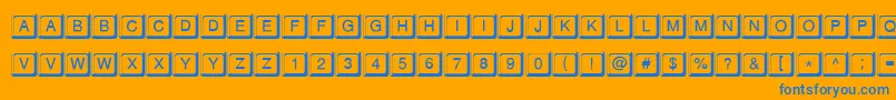 KeypressdbNormal Font – Blue Fonts on Orange Background
