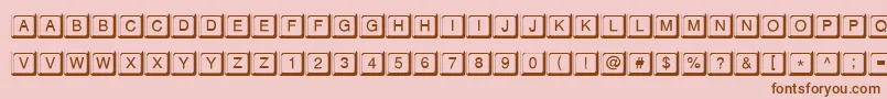 KeypressdbNormal Font – Brown Fonts on Pink Background