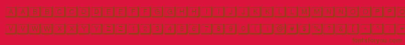 KeypressdbNormal Font – Brown Fonts on Red Background