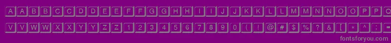 KeypressdbNormal Font – Gray Fonts on Purple Background