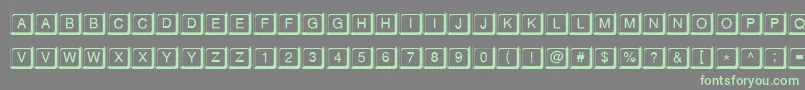 KeypressdbNormal Font – Green Fonts on Gray Background