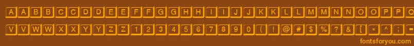 KeypressdbNormal Font – Orange Fonts on Brown Background