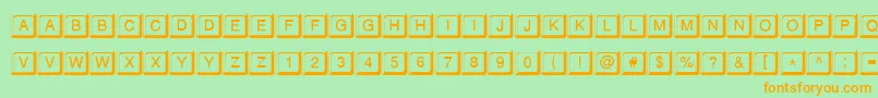 More about KeypressdbNormal Font KeypressdbNormal Font – Orange Fonts on Green Background