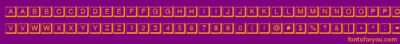 fuente KeypressdbNormal – Fuentes Naranjas Sobre Fondo Morado
