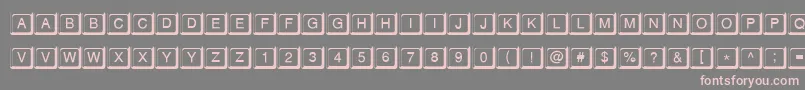 KeypressdbNormal Font – Pink Fonts on Gray Background