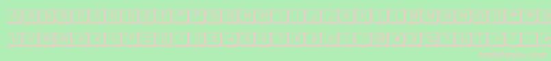 KeypressdbNormal Font – Pink Fonts on Green Background