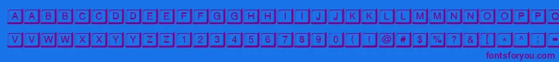 KeypressdbNormal Font – Purple Fonts on Blue Background