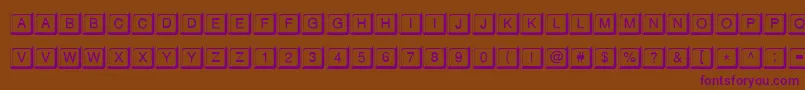 KeypressdbNormal Font – Purple Fonts on Brown Background