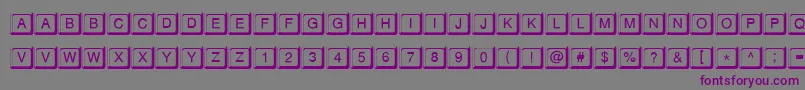 KeypressdbNormal Font – Purple Fonts on Gray Background