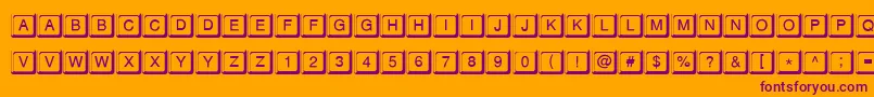 KeypressdbNormal Font – Purple Fonts on Orange Background