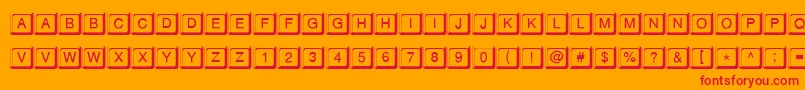 フォントKeypressdbNormal – オレンジの背景に赤い文字
