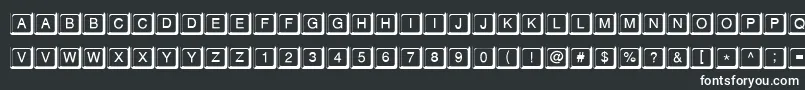 フォントKeypressdbNormal – 黒い背景に白い文字