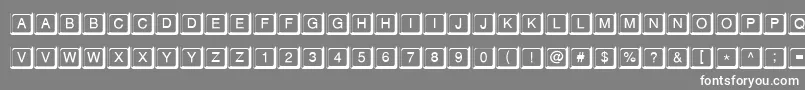 フォントKeypressdbNormal – 灰色の背景に白い文字