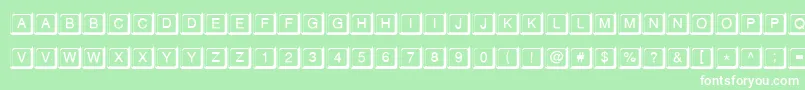 KeypressdbNormal Font – White Fonts on Green Background