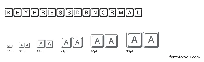 Размеры шрифта KeypressdbNormal