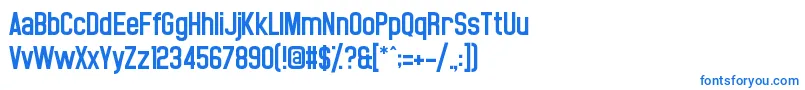 フォントNoasarck – 白い背景に青い文字