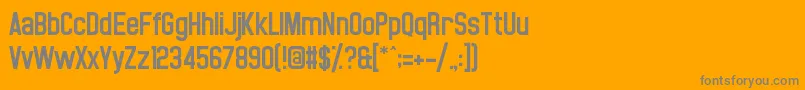 フォントNoasarck – オレンジの背景に灰色の文字