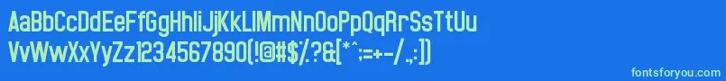 Шрифт Noasarck – зелёные шрифты на синем фоне