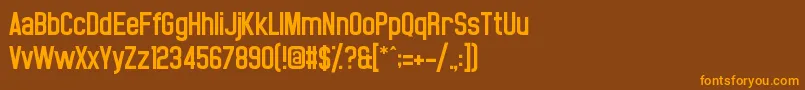 Noasarck-Schriftart – Orangefarbene Schriften auf braunem Hintergrund