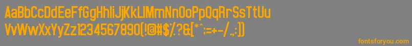 Noasarck Font – Orange Fonts on Gray Background