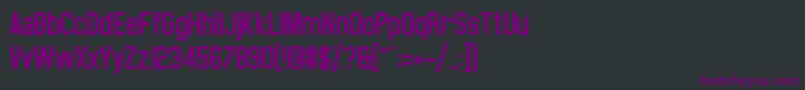 フォントNoasarck – 黒い背景に紫のフォント
