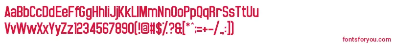 フォントNoasarck – 白い背景に赤い文字